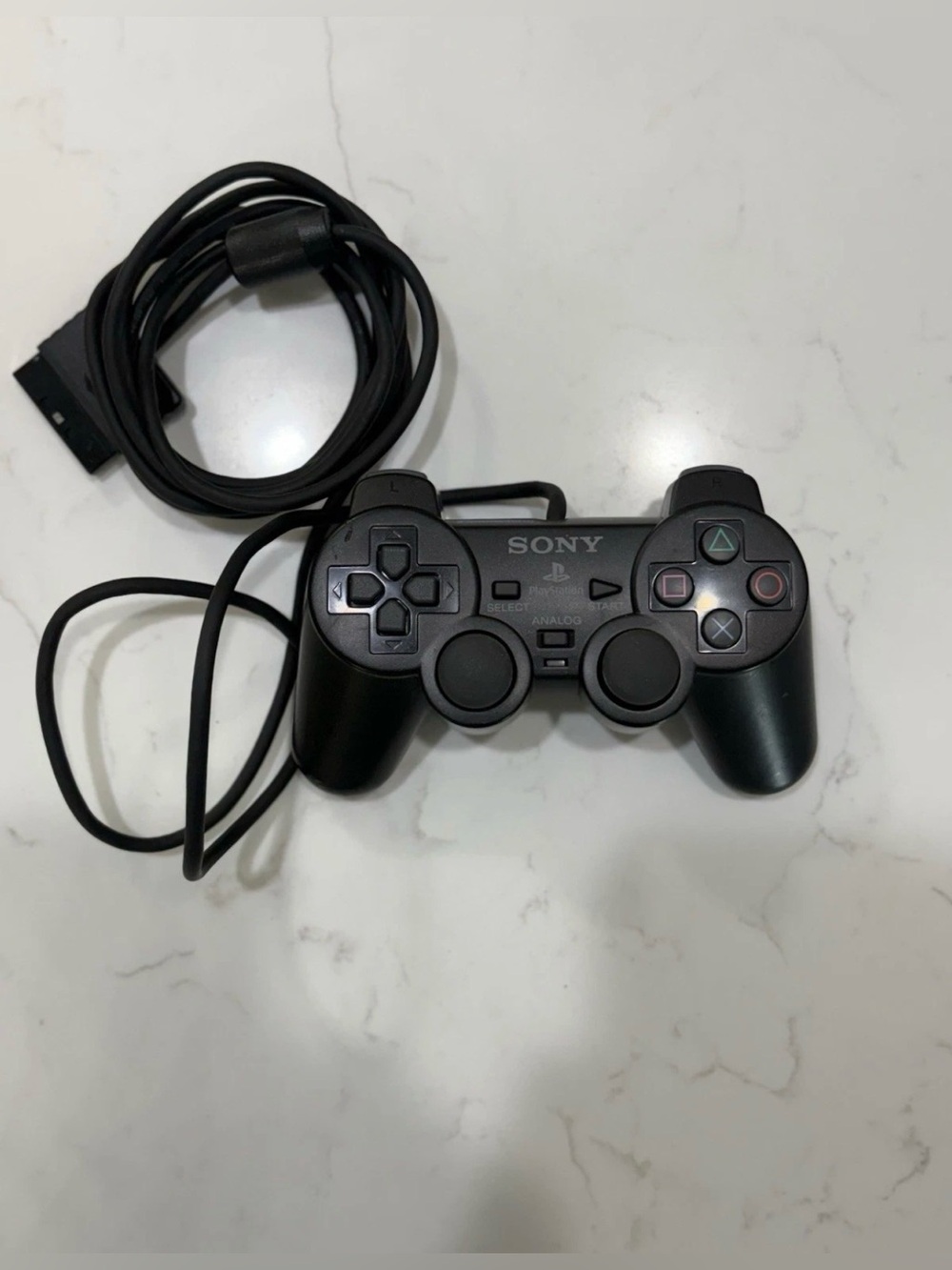Sony PlayStation 2 PS2 DualShock 2 Wired Controller Black OEM Genuine Tested